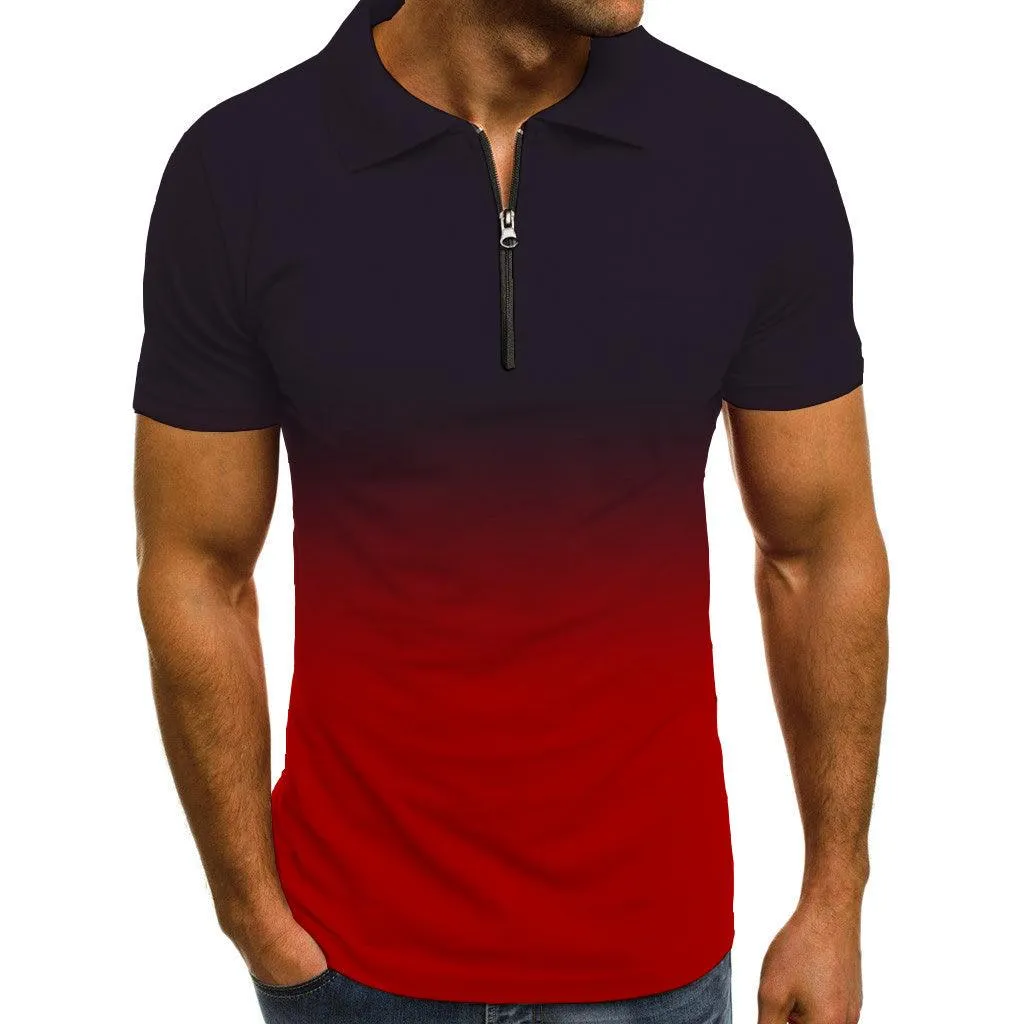 Men Summer Short- Sleeve Polo Tee