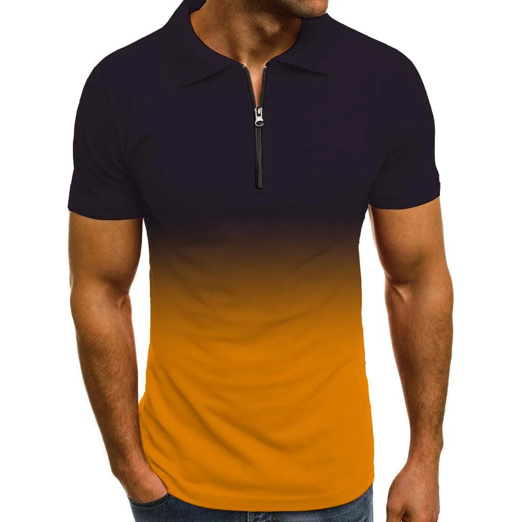 Men Summer Short- Sleeve Polo Tee