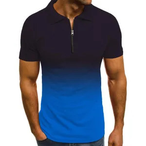 Men Summer Short- Sleeve Polo Tee