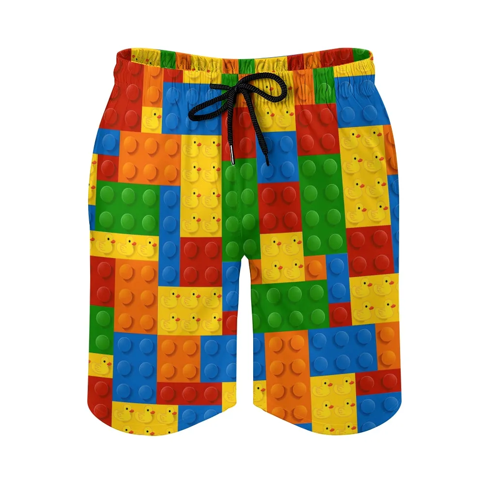 Men's 3D Building Blocks Sports Fashion Shorts 2311000677