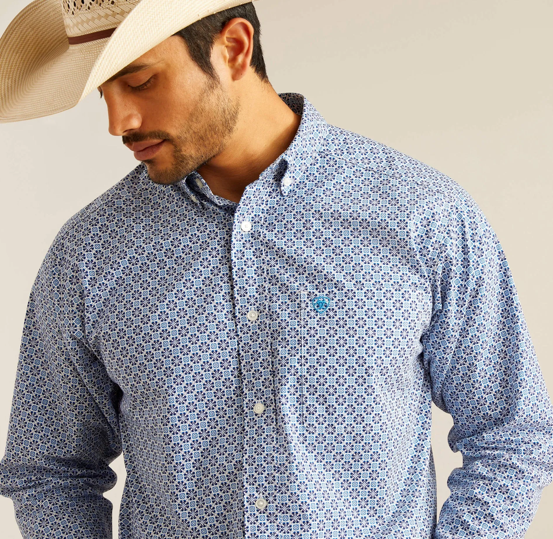 Men’s Ariat Blue Perry Classic Fit Shirt