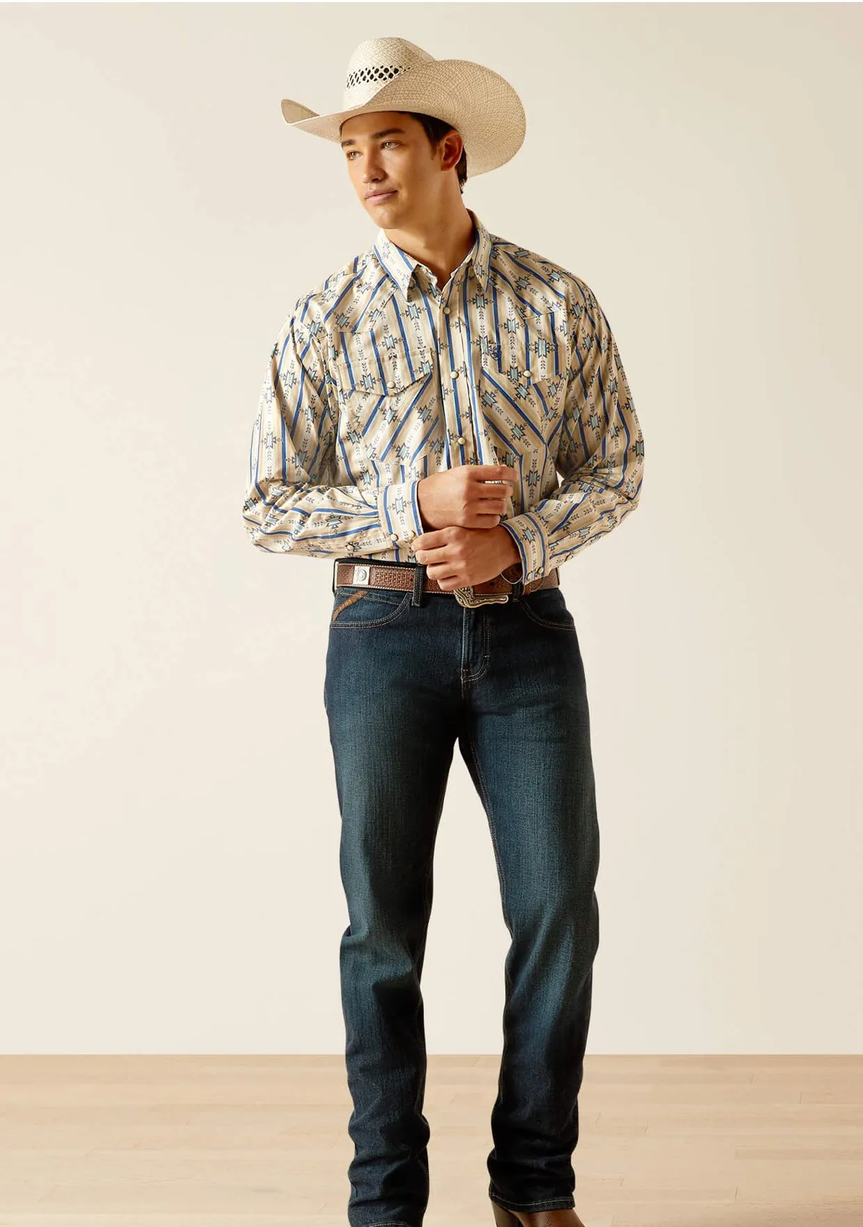 Men’s Ariat White Preston Classic Fit Shirt