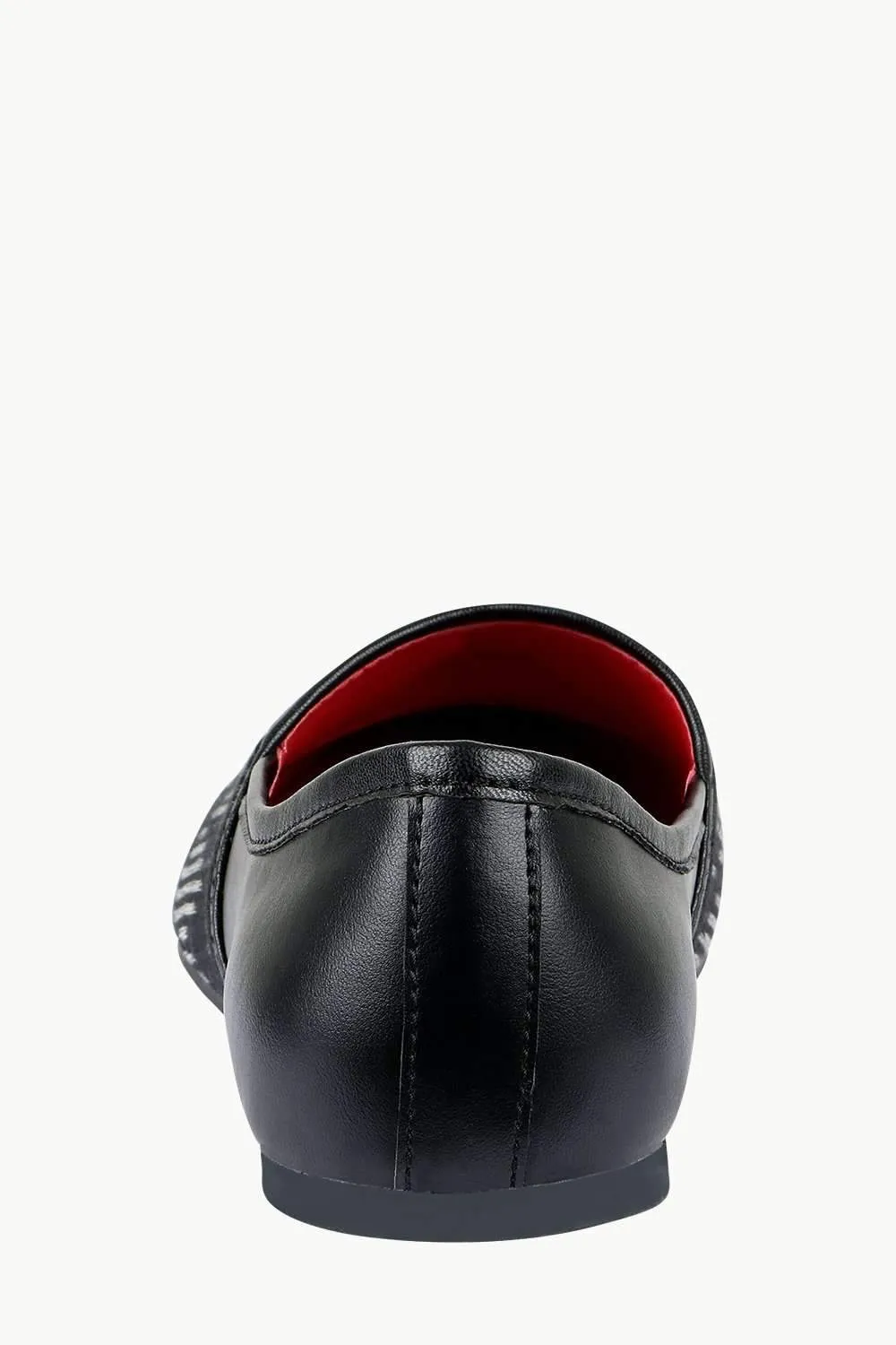 Men's Black Jacquard Slip-On Juttis