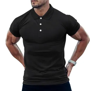 Men's Button Down Short Sleeve Polo 2407000374