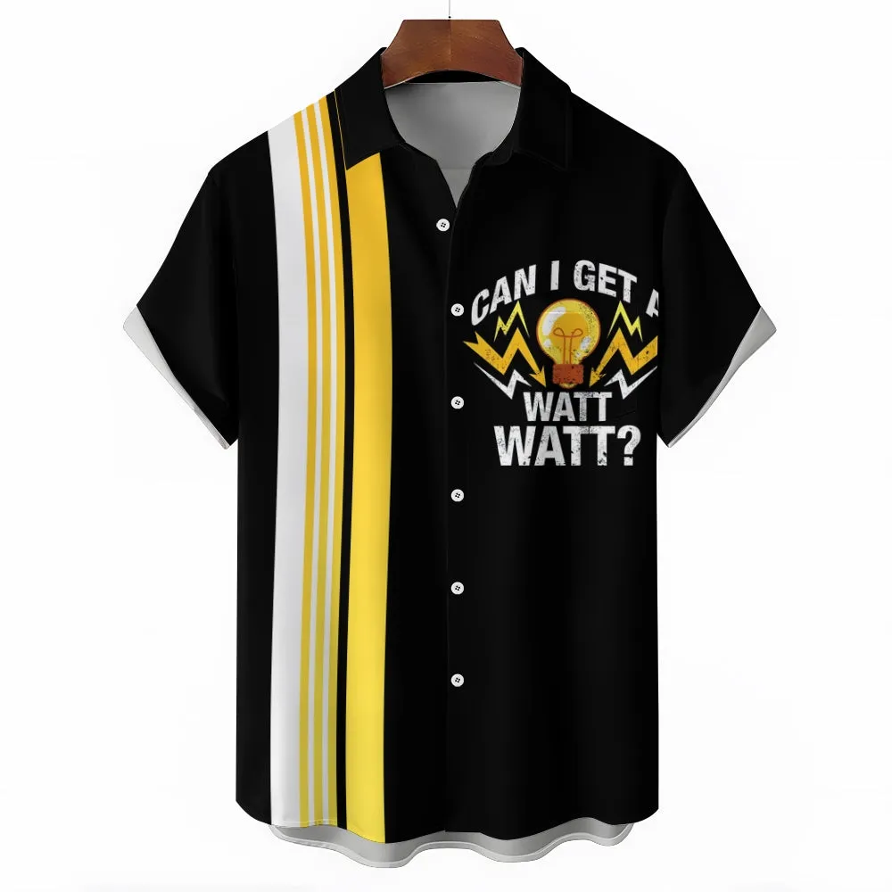 Men's Fun Print Casual Short Sleeve Shirt 2403000228