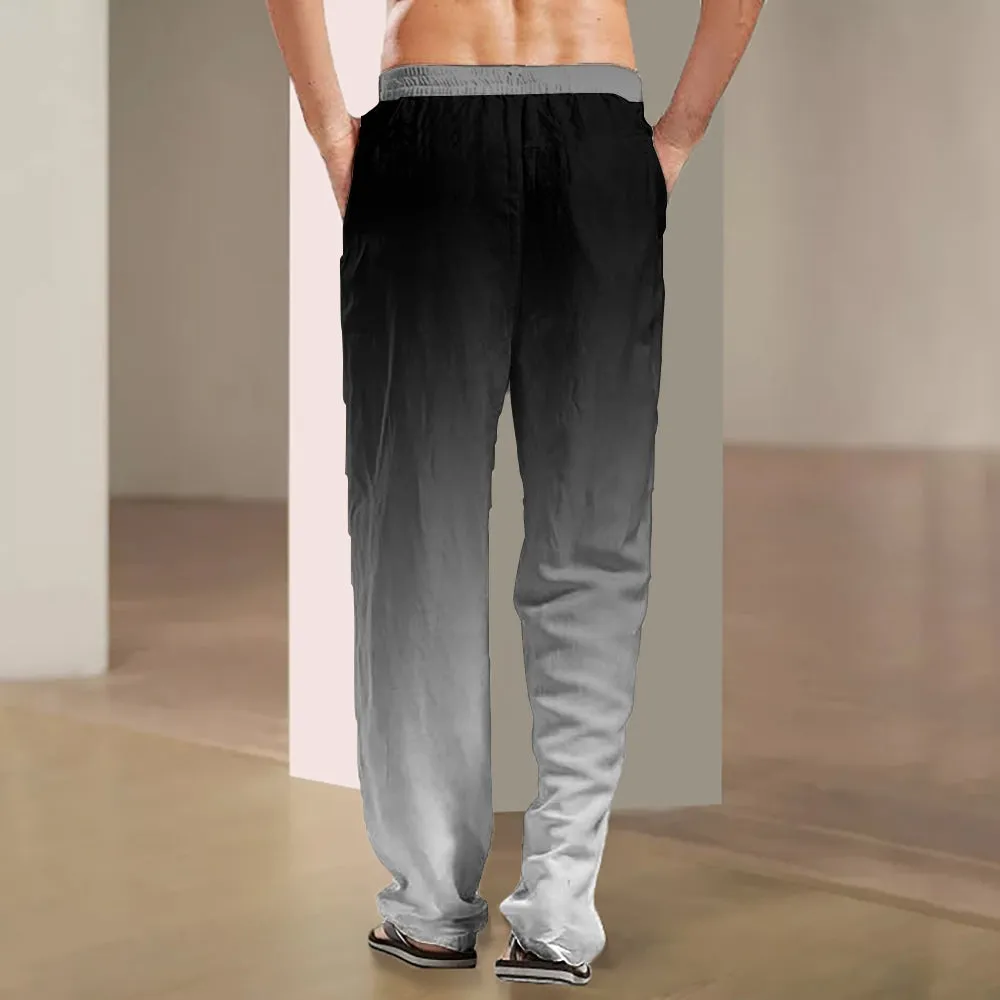 Men's Gradient Letter Classic Casual Pants 2411000425
