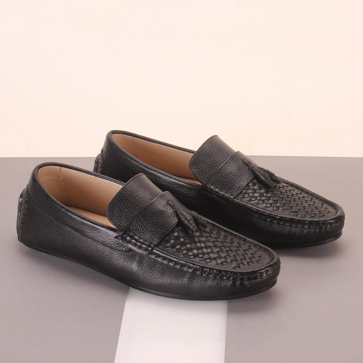 Men's "TAYLYER" Leather Slip On Moccasins Shoes