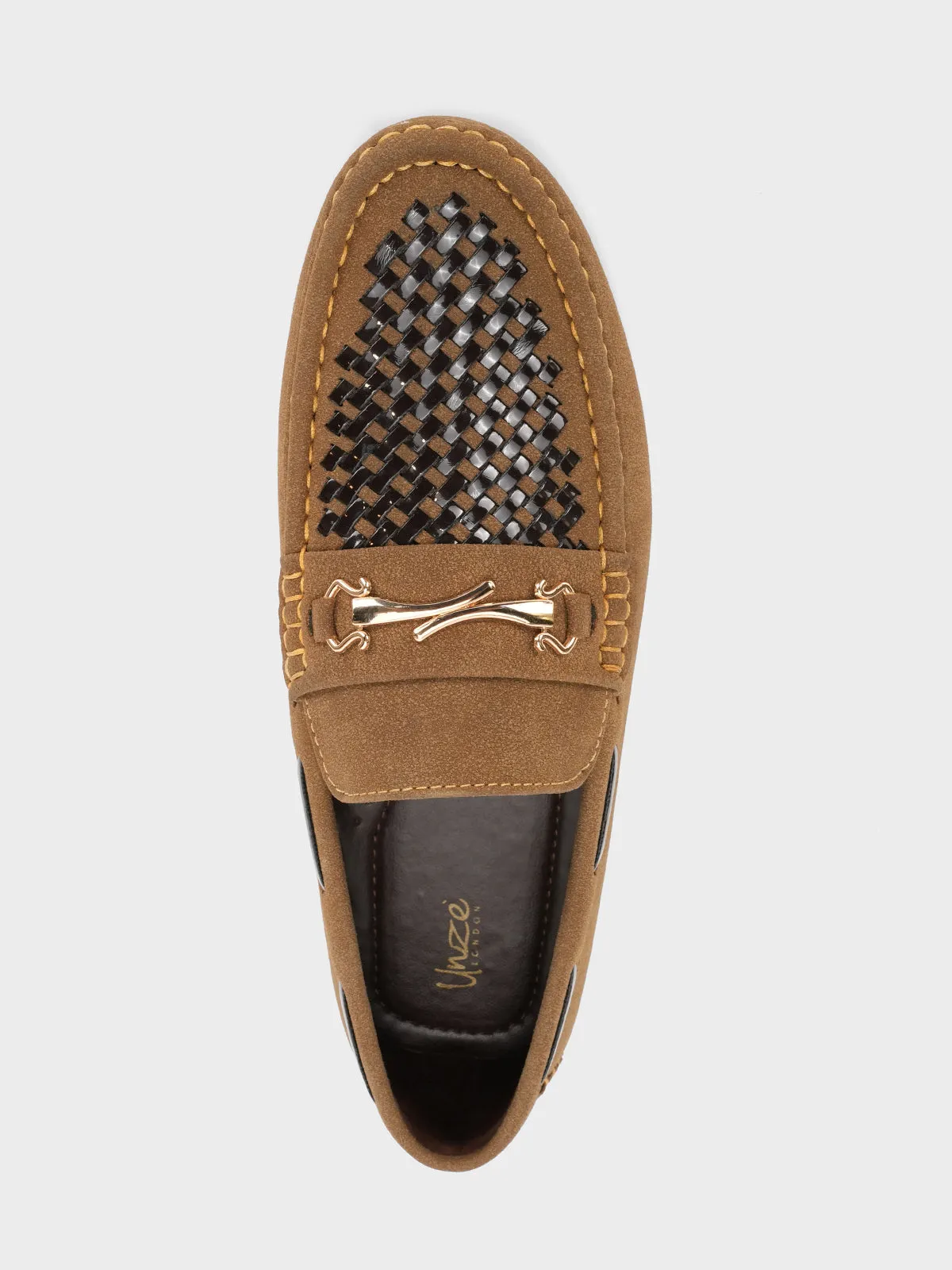 Men's "TRIMUPH" Leather Slip On Moccasins