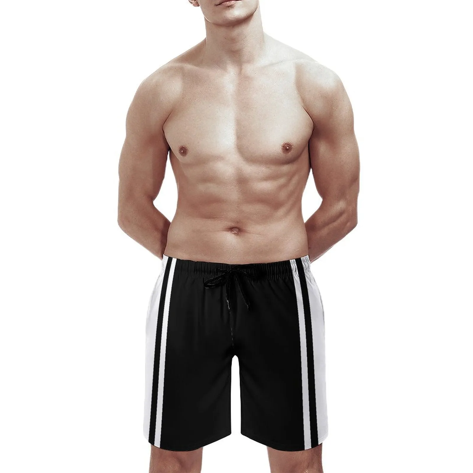 Men's Sports Stripes Shorts 2401000149