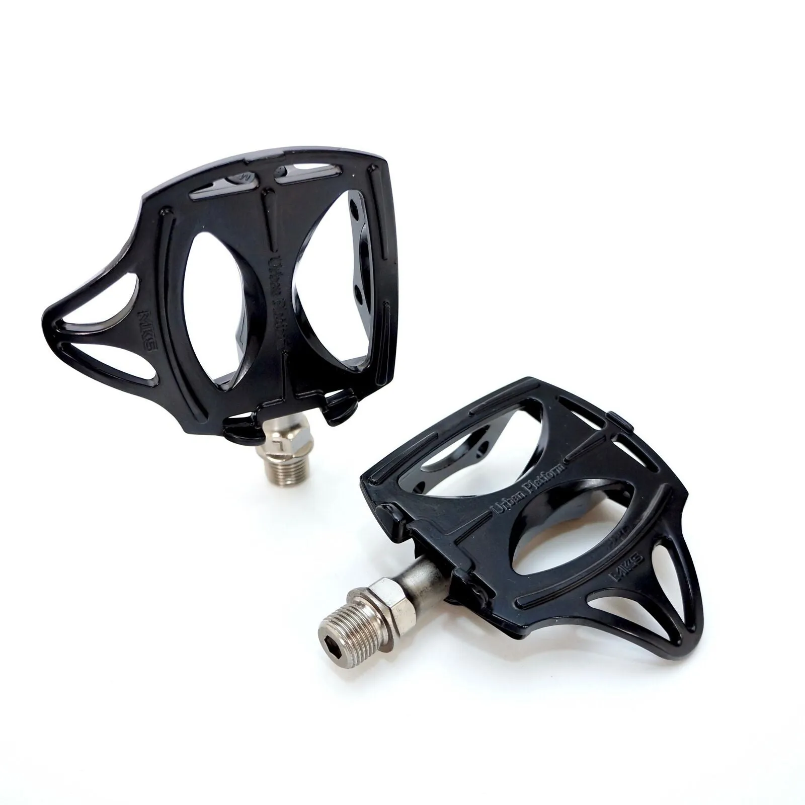 MKS Classic Urban Platform Pedals Sealed Bearing Road City Bike Black / Silver