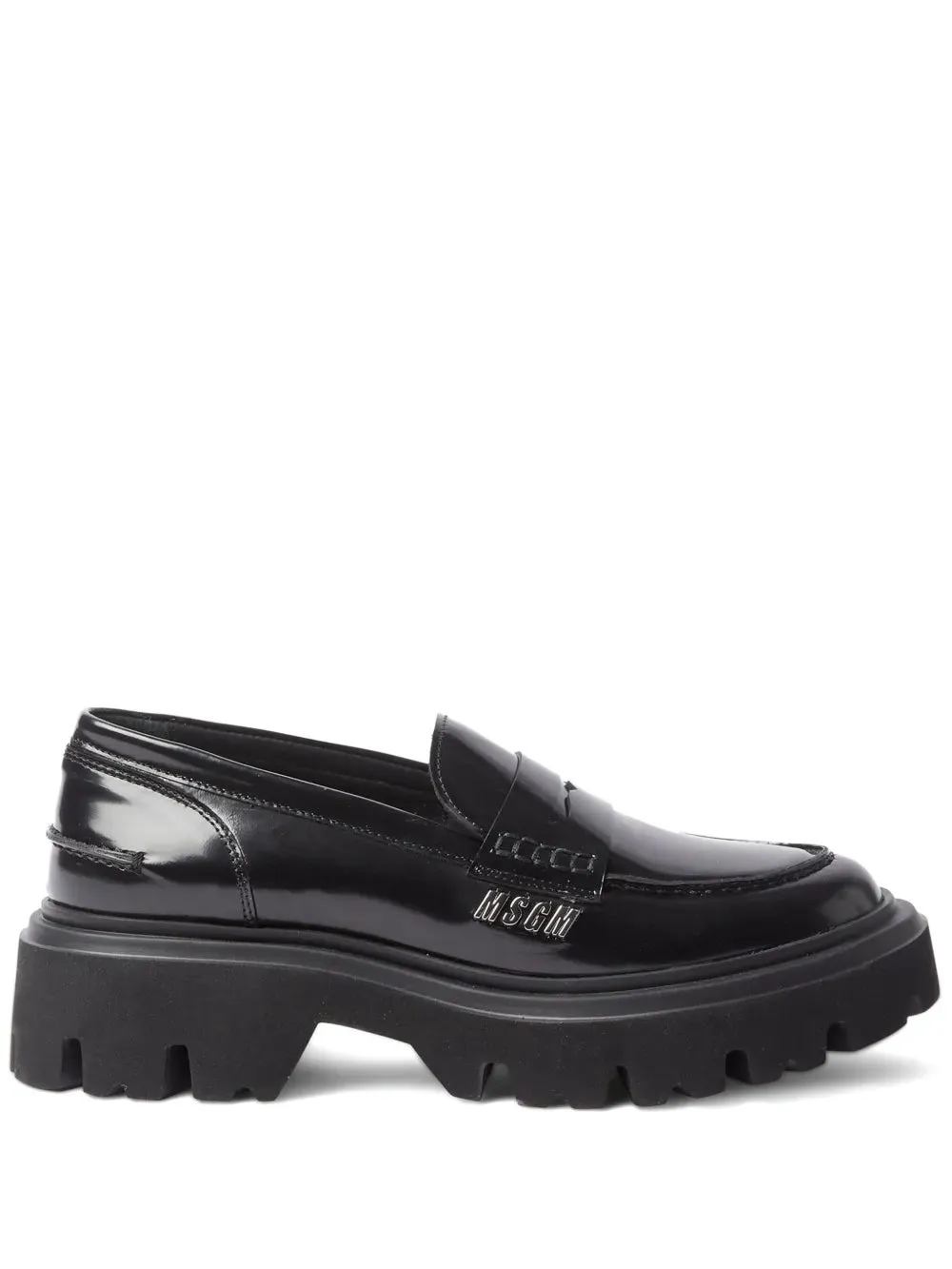 MSGM polished leather penny loafers