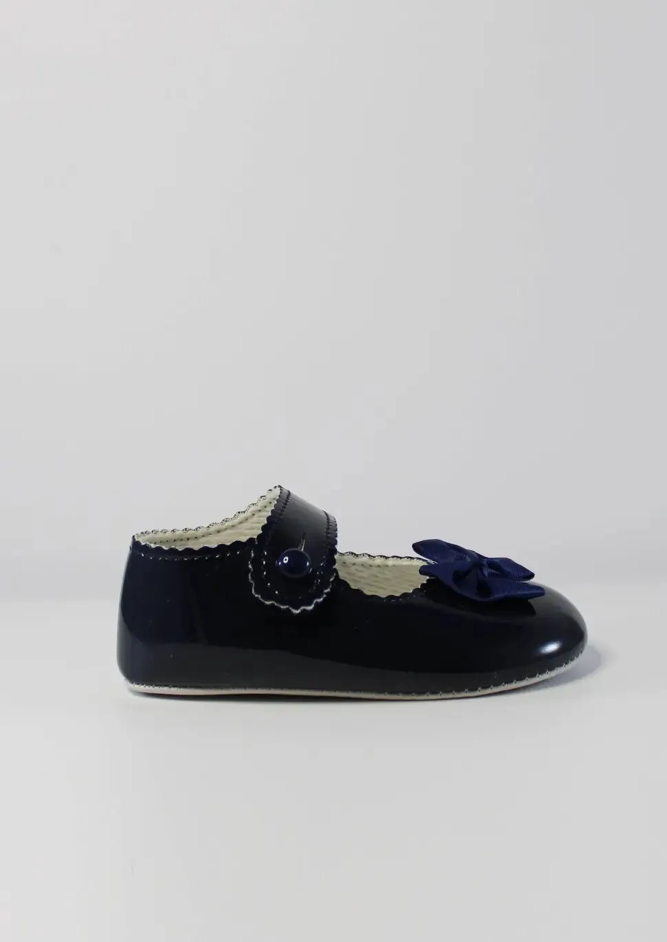 Navy Petite Bow Shoes