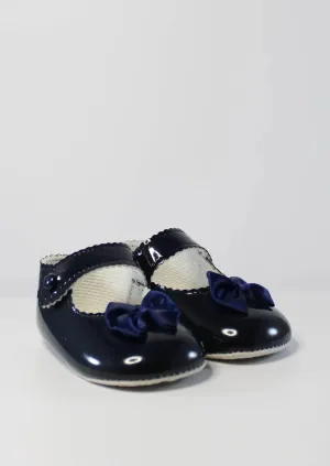 Navy Petite Bow Shoes