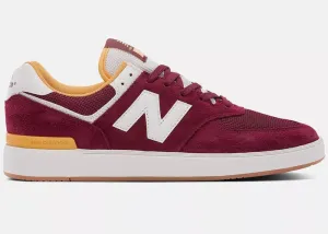 New Balance 574 Court Shoes Burgundy/White