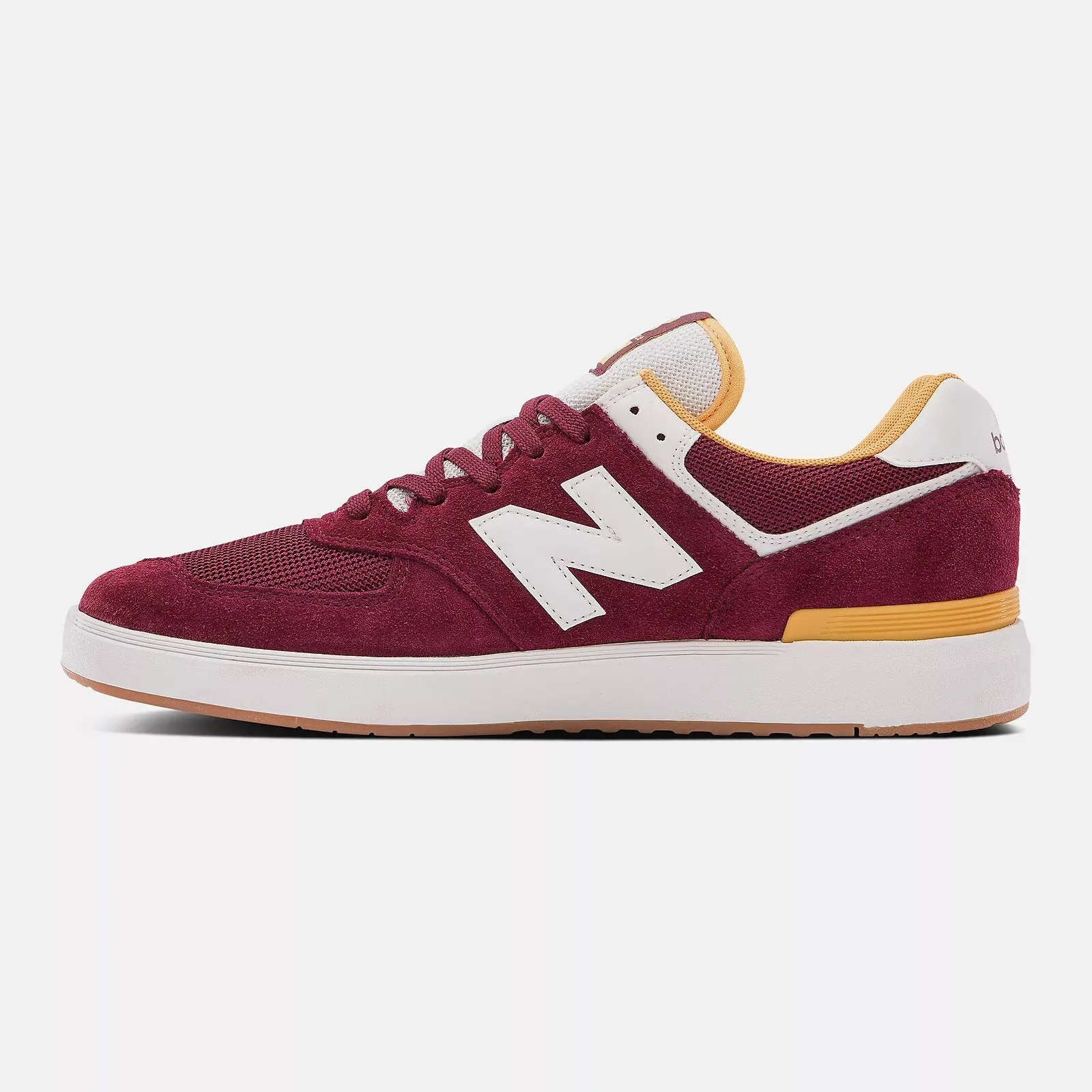 New Balance 574 Court Shoes Burgundy/White