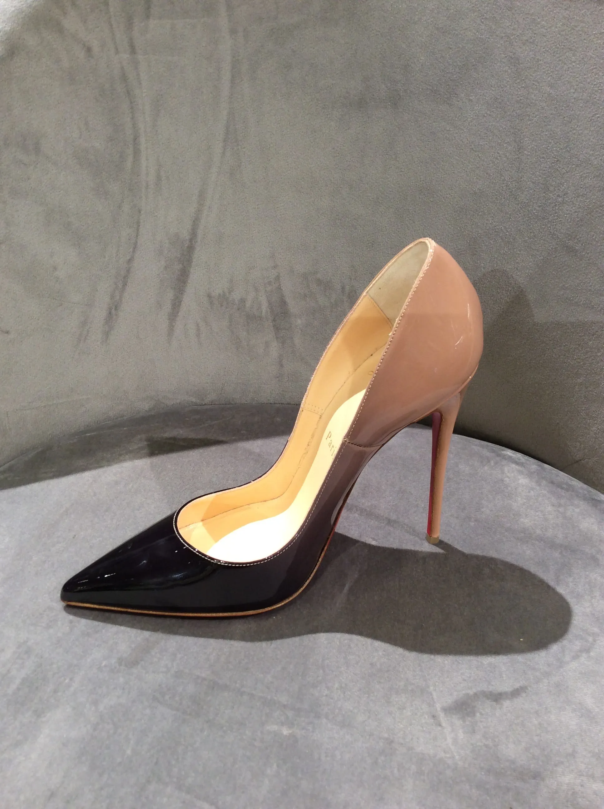 NEW Christian Louboutin Nude ombre Degrade patent So Kate 120 inch heels size 6/36