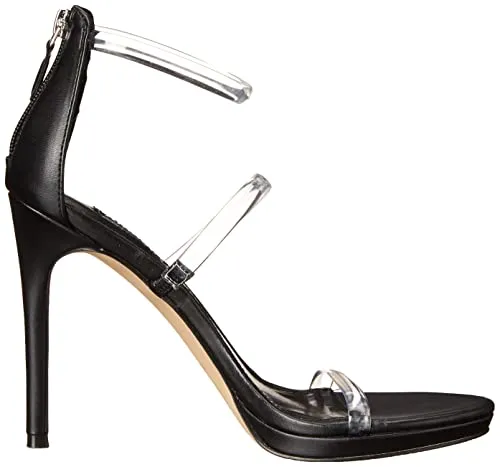 Nine West Women's LEAH3 Heeled Sandal, Black, 7