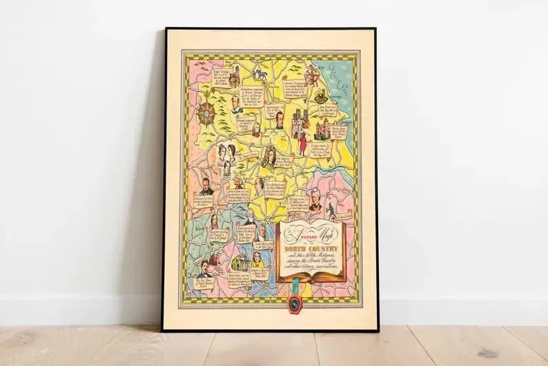 North Country Map Print| Art History