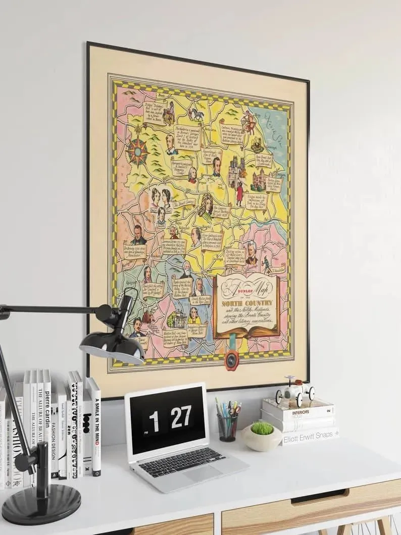 North Country Map Print| Art History