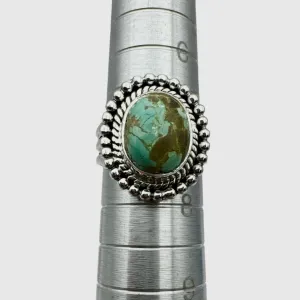 Number 8 Turquoise Solid 925 Sterling Silver Ring 7