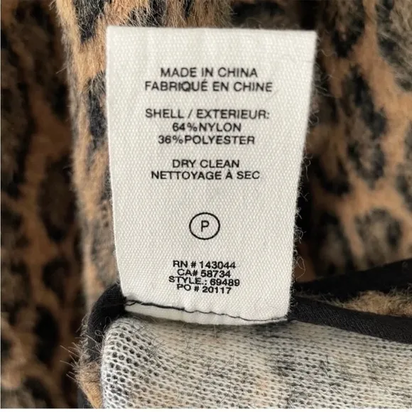 NWT Avec Les Filles Leopard Print Faux Fur Coat Jacket Sz 2X
