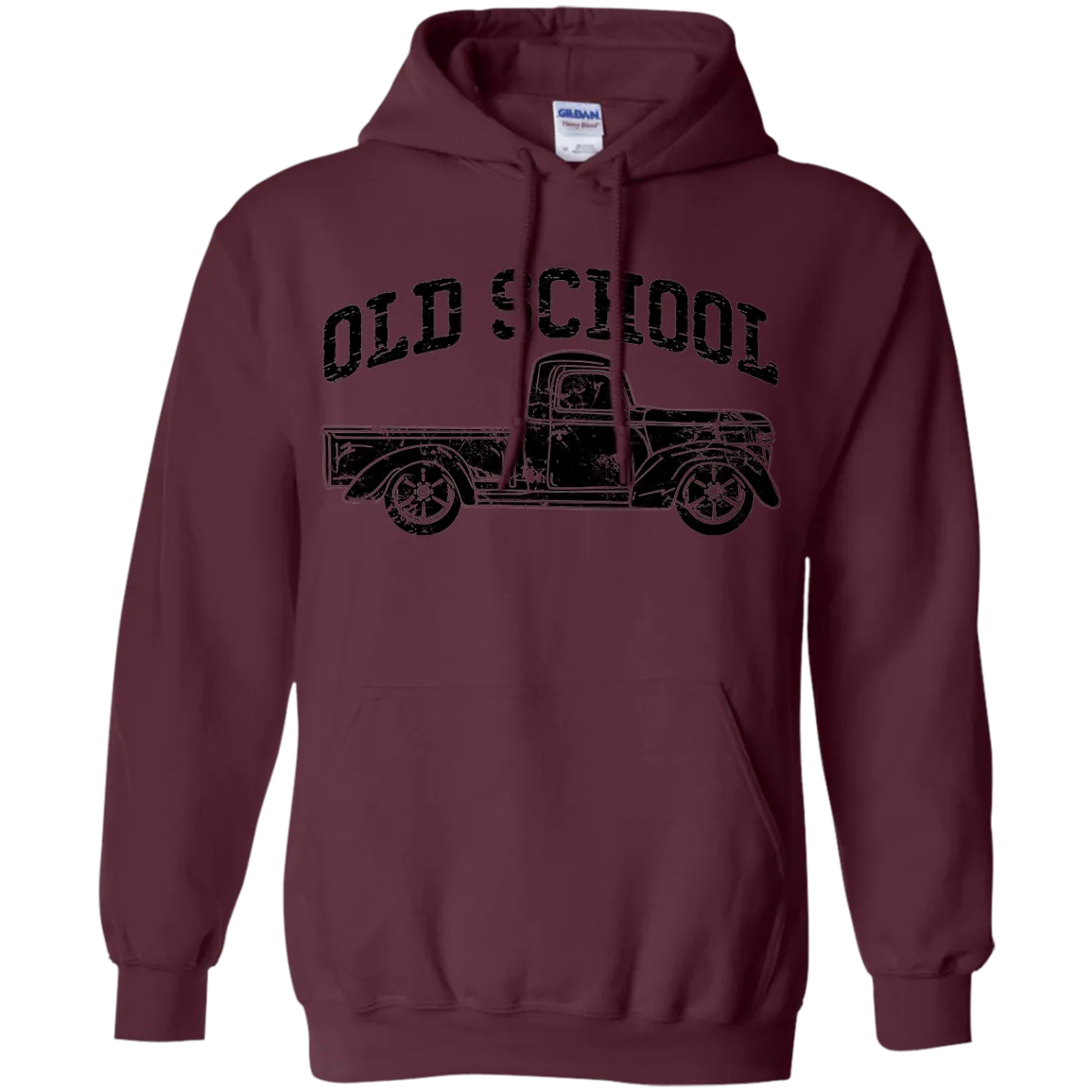 Old School Truck Hoodie – Gildan Pullover Sweatshirt