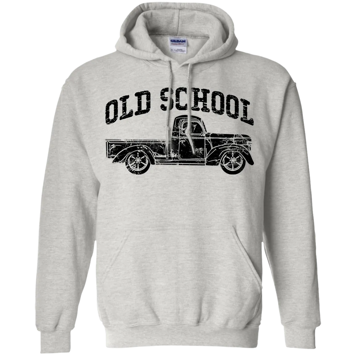 Old School Truck Hoodie – Gildan Pullover Sweatshirt