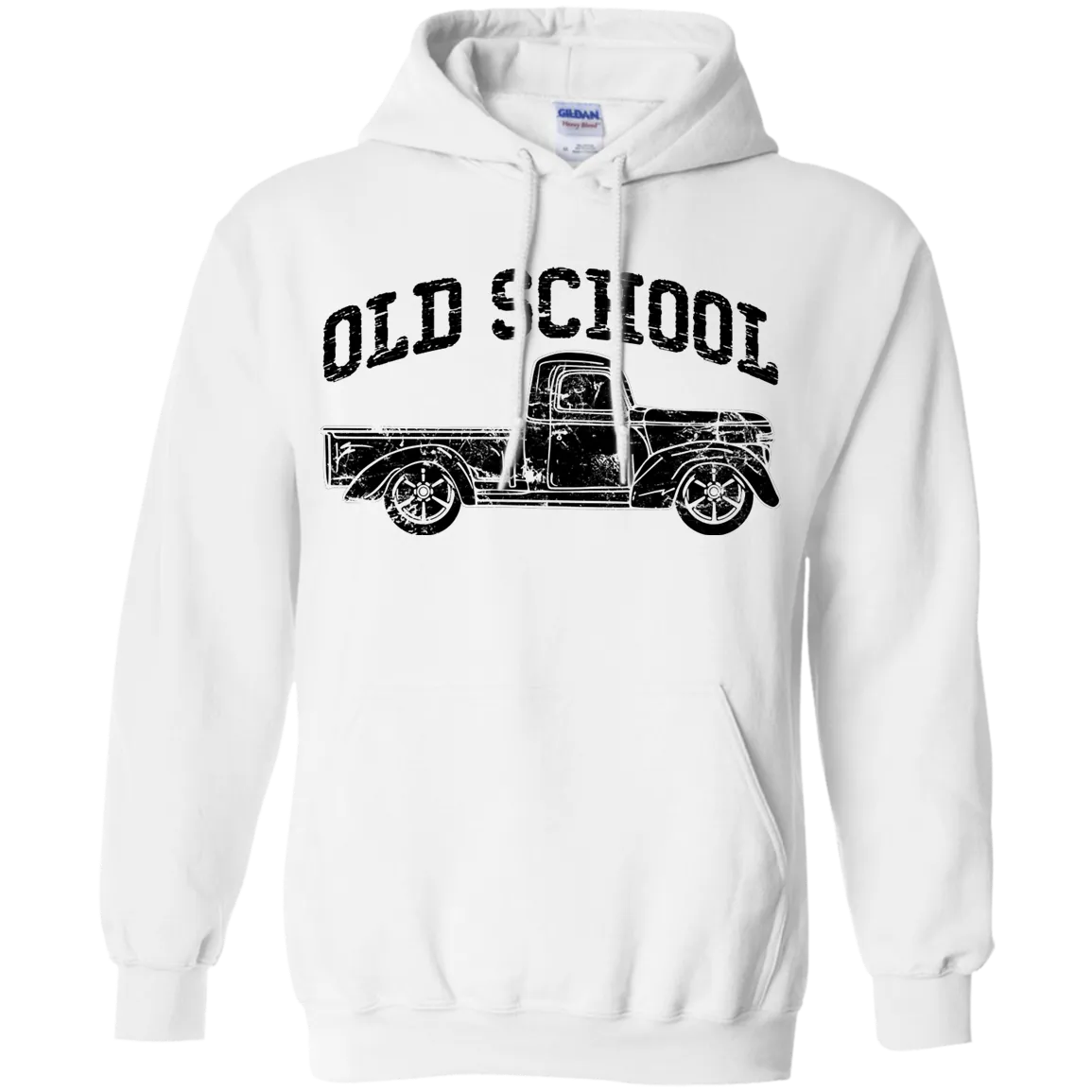 Old School Truck Hoodie – Gildan Pullover Sweatshirt