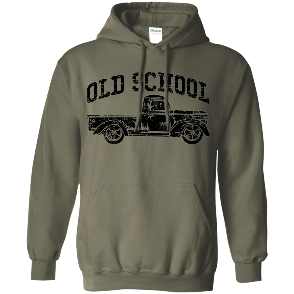 Old School Truck Hoodie – Gildan Pullover Sweatshirt