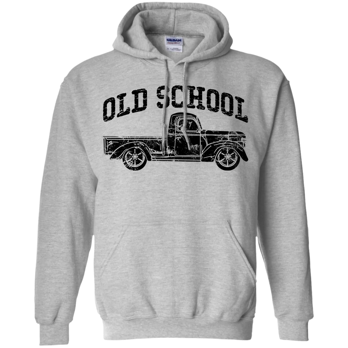 Old School Truck Hoodie – Gildan Pullover Sweatshirt