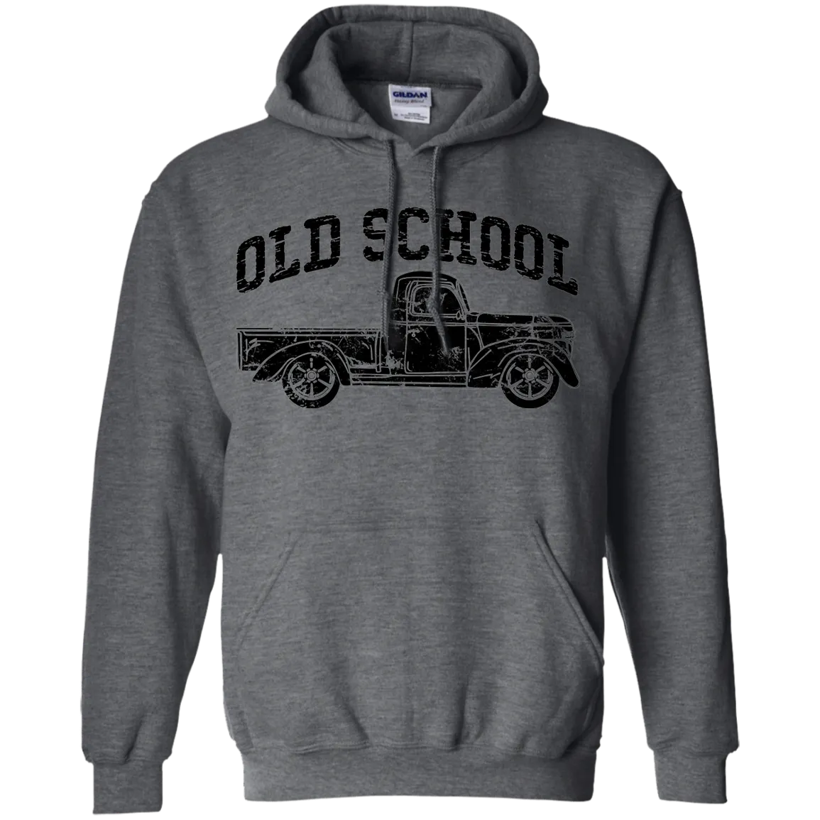 Old School Truck Hoodie – Gildan Pullover Sweatshirt