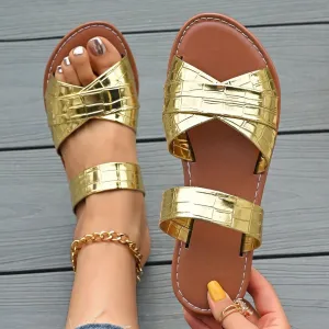 Open Toe Flats Sandals