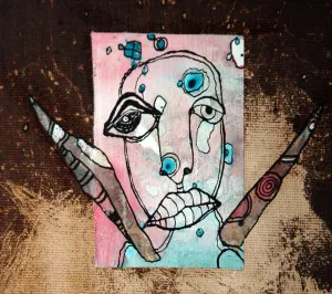 Original art on canvas 'in pieces II'