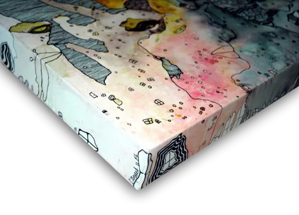 Original mixed media art on canvas 'Leaking'