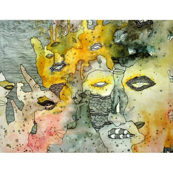 Original mixed media art on canvas 'Leaking'