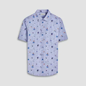 Orson Striped Floral Short-Sleeve Shirt