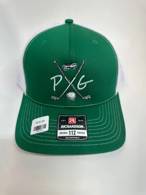 Peanuts and Golf Trucker Golf Hat - Green/White