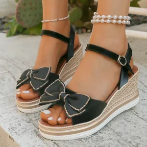 Peep Toe Wedge Sandals