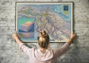 Pictorial Map of Jasper National Park and Mount Robson Park| Map Wall Decor