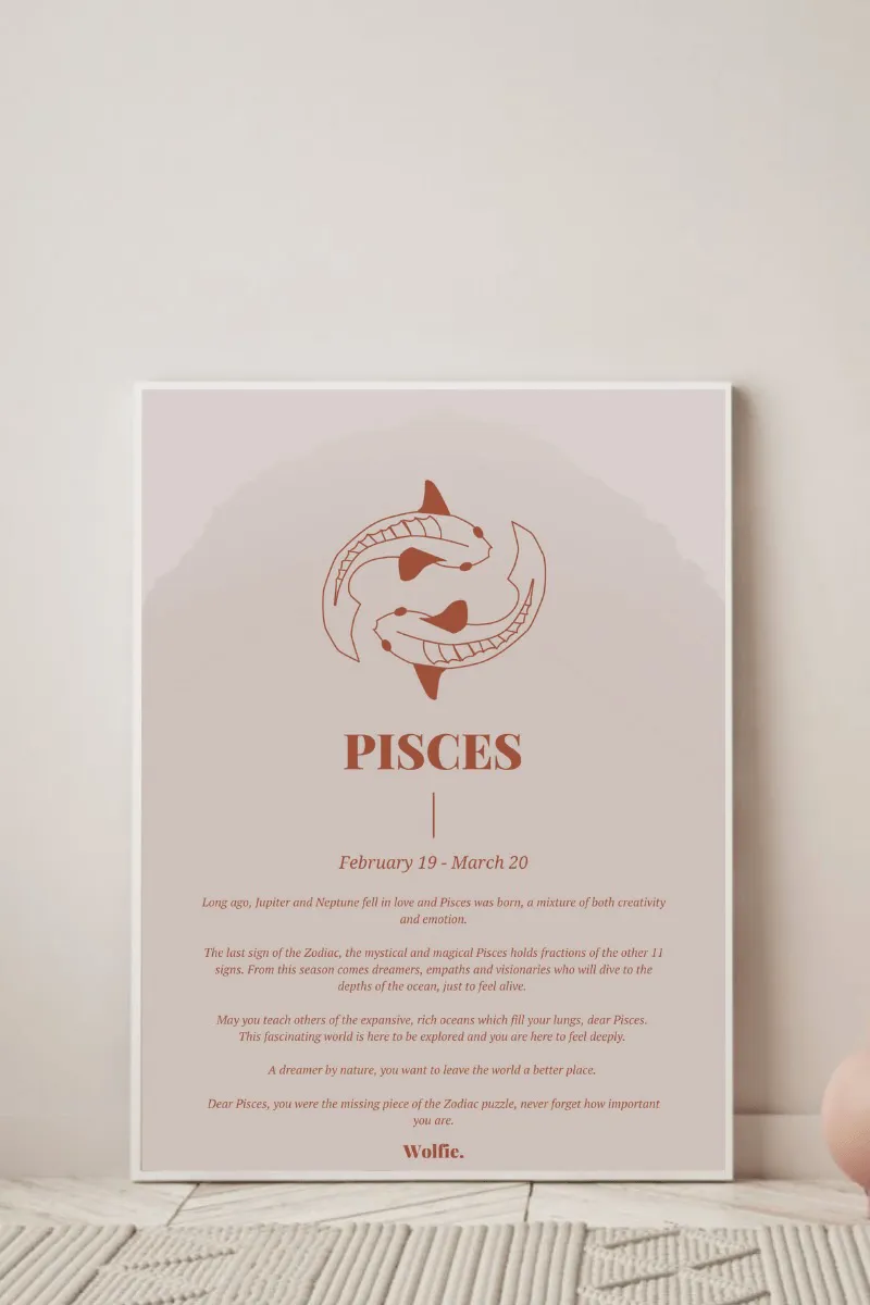 Pisces Zodiac Poster