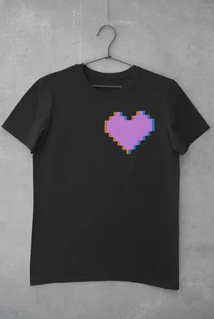 Pixel Heart (Neon Pink) -  Heavy Cotton Tee