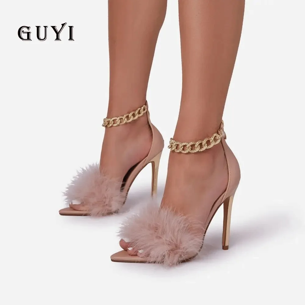 Pointed Closed Toe Sexy High Heels Sandals