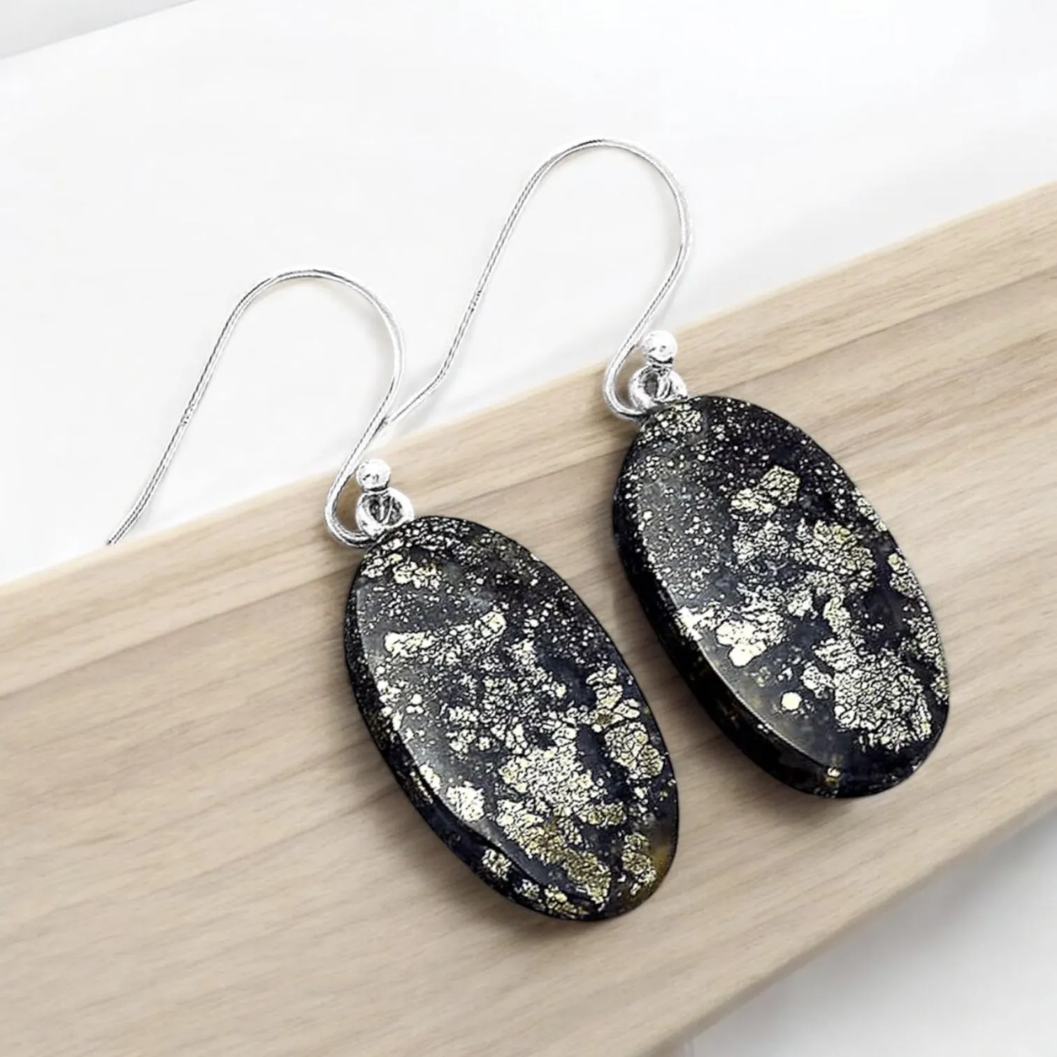 Pyrite Solid 925 Sterling Silver Earrings