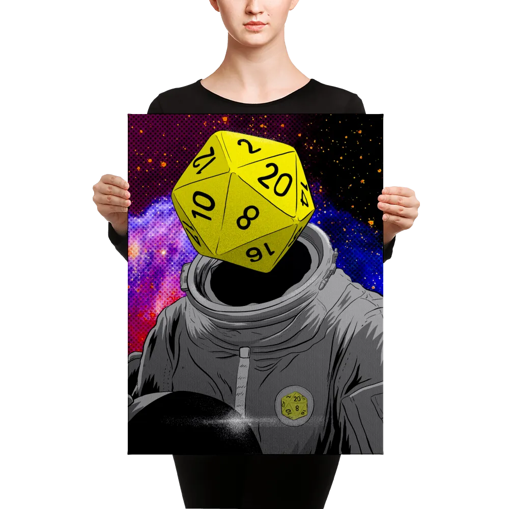 "d20 Astronaut" Canvas