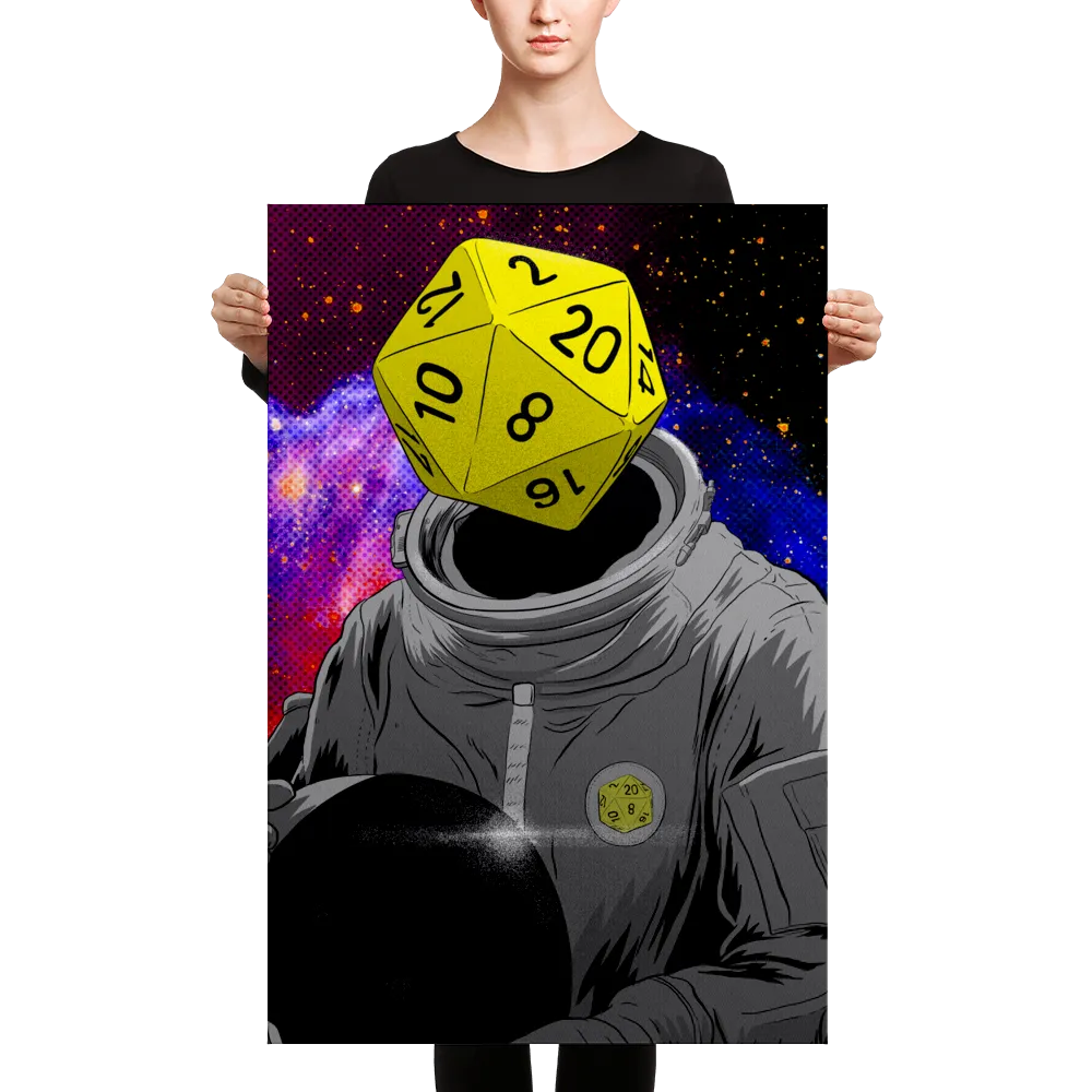 "d20 Astronaut" Canvas