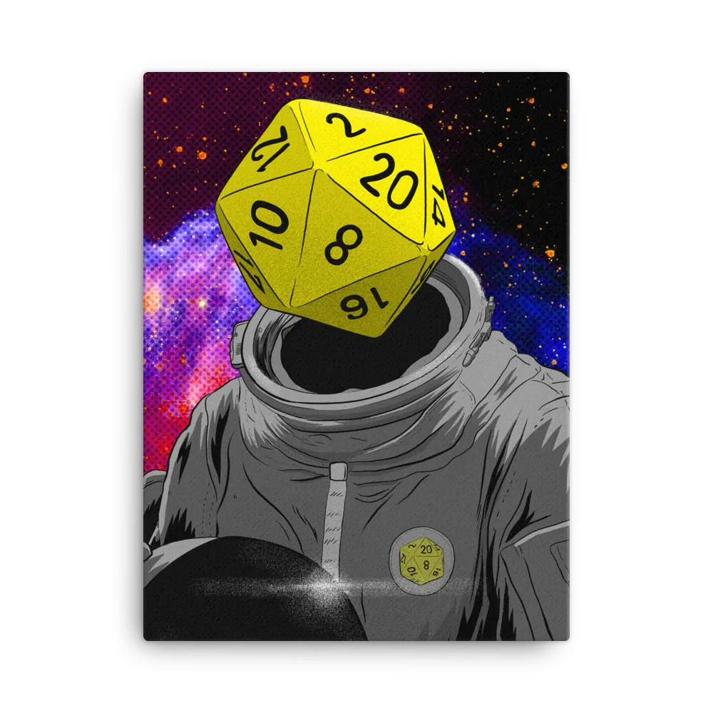 "d20 Astronaut" Canvas