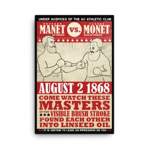 "Manet vs. Monet" Canvas