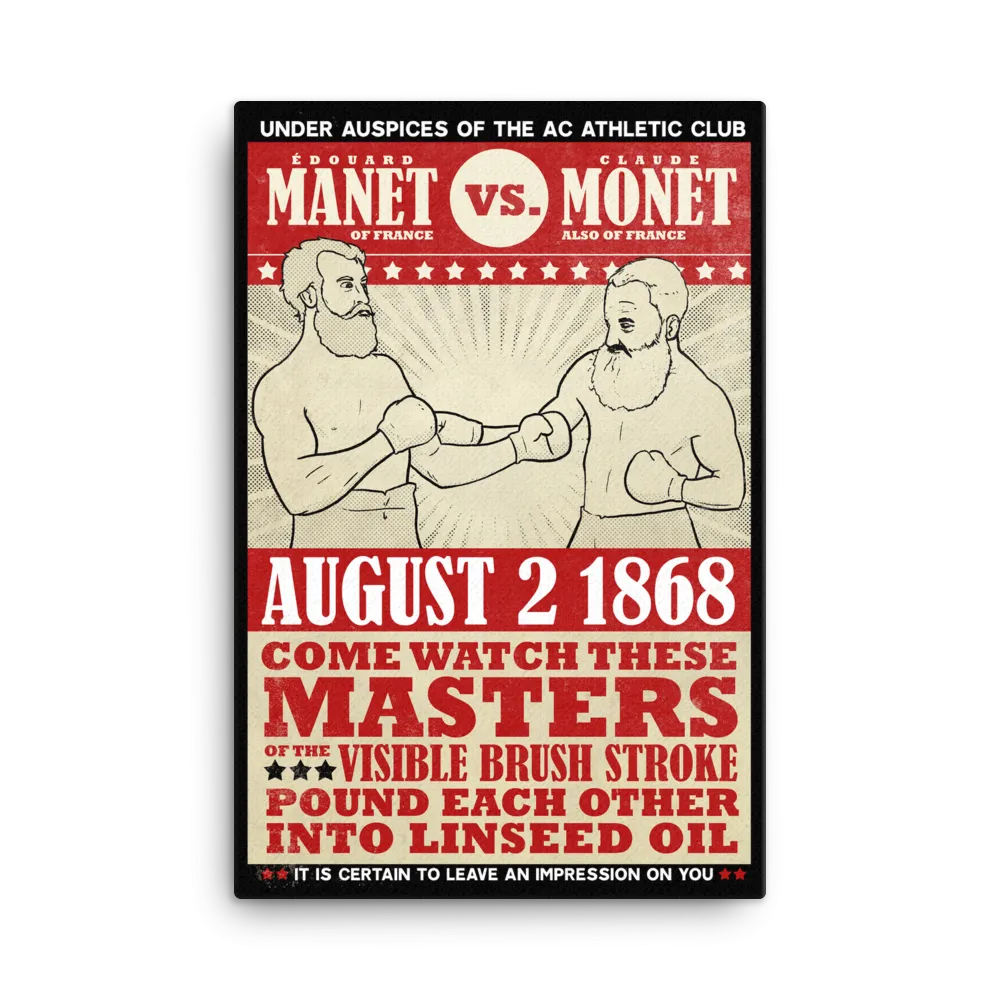 "Manet vs. Monet" Canvas
