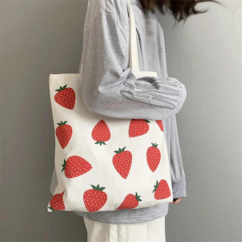 "STRAWBERRY CANVAS" BAG N090810