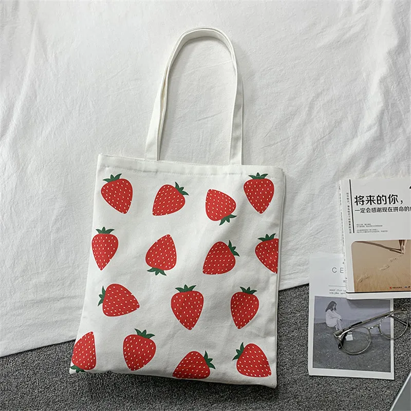 "STRAWBERRY CANVAS" BAG N090810